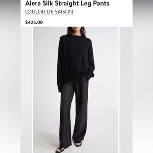 New. Never worn Loulou de saison  Black Silk Alera